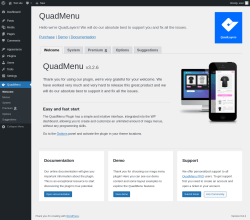 Page screenshot: QuadMenu