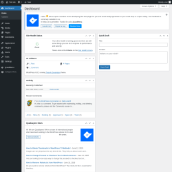 Page screenshot: Dashboard ‹ Test site — WordPress