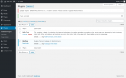 Page screenshot: Plugins &lsaquo; Test site &mdash; WordPress