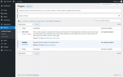 Page screenshot: Plugins &lsaquo; Test site &mdash; WordPress