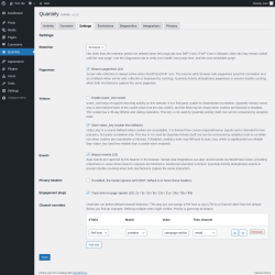 Page screenshot: Quantely &rarr; Settings