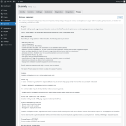 Page screenshot: Quantely &rarr; Privacy