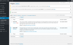 Page screenshot: Plugins &lsaquo; Test site &mdash; WordPress
