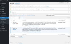 Page screenshot: Plugins &lsaquo; Test site &mdash; WordPress