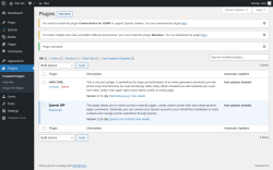 Page screenshot: Plugins &lsaquo; Test site &mdash; WordPress