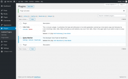 Page screenshot: Plugins &lsaquo; Test site &mdash; WordPress