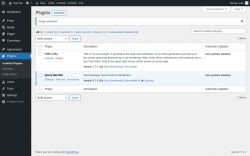 Page screenshot: Plugins &lsaquo; Test site &mdash; WordPress