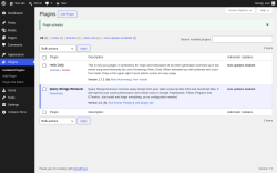 Page screenshot: Plugins &lsaquo; Test site &mdash; WordPress