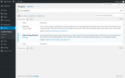 Page screenshot: Plugins &lsaquo; Test site &mdash; WordPress