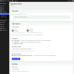Page screenshot: Questions Deck