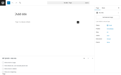 Page screenshot: Add Page ‹ Test site — WordPress