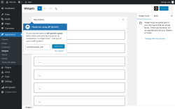 Page screenshot: Widgets ‹ Test site — WordPress