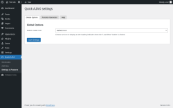 Page screenshot: Quick AJAX → Settings & Features
