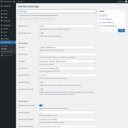 Page screenshot: Quick AJAX → Add New