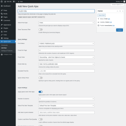 Page screenshot: Quick AJAX → Add New