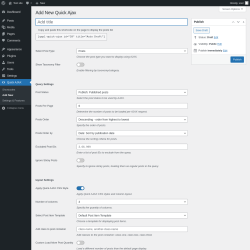 Page screenshot: Quick AJAX → Add New