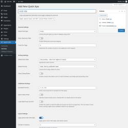 Page screenshot: Quick AJAX → Add New