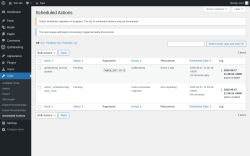 Page screenshot: Tools → Scheduled Actions