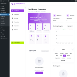 Page screenshot: Quill Booking