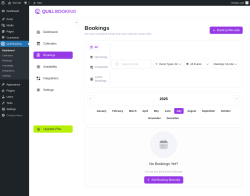 Page screenshot: Quill Booking → Bookings
