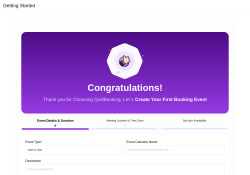 Page screenshot: Quill Booking