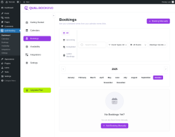 Page screenshot: Quill Booking &rarr; Bookings