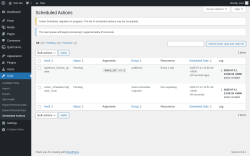 Page screenshot: Tools → Scheduled Actions