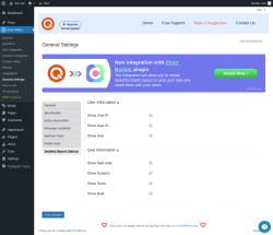 Page screenshot: Quiz Maker → General Settings → 
                            Detailed Report Options                        
