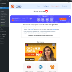 Page screenshot: Quiz Maker → How to use