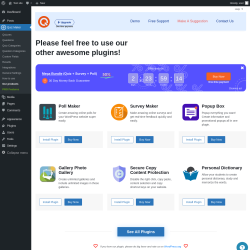 Page screenshot: Quiz Maker → Our products