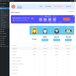 Page screenshot: Quiz Maker → PRO Features