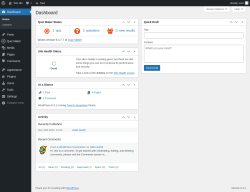 Page screenshot: Dashboard ‹ Test site — WordPress