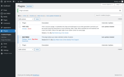 Page screenshot: Plugins ‹ Test site — WordPress