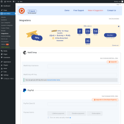Page screenshot: Quiz Maker → Integrations