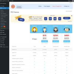 Page screenshot: Quiz Maker → PRO Features