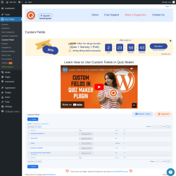 Page screenshot: Quiz Maker → Custom Fields