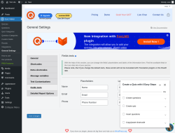 Page screenshot: Quiz Maker → General Settings → 
                            Fields texts                        