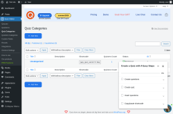 Page screenshot: Quiz Maker → Quiz Categories