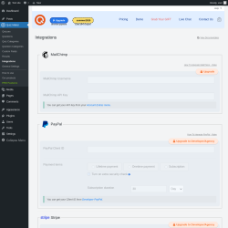 Page screenshot: Quiz Maker → Integrations