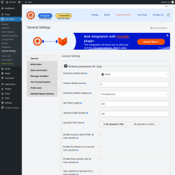 Page screenshot: Quiz Maker → General Settings