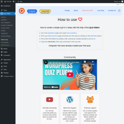 Page screenshot: Quiz Maker → How to use