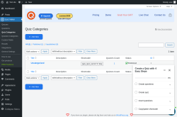 Page screenshot: Quiz Maker → Quiz Categories