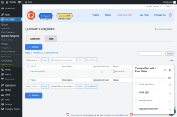 Page screenshot: Quiz Maker → Question Categories