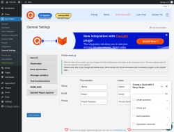 Page screenshot: Quiz Maker → General Settings → 
                            Fields texts                        