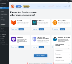 Page screenshot: Quiz Maker → Our products
