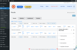 Page screenshot: Quiz Maker → Results