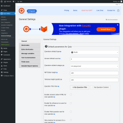 Page screenshot: Quiz Maker → General Settings