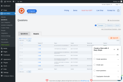 Page screenshot: Quiz Maker → Questions → 
            Reports        