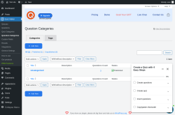 Page screenshot: Quiz Maker → Question Categories