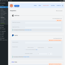 Page screenshot: Quiz Maker → Integrations